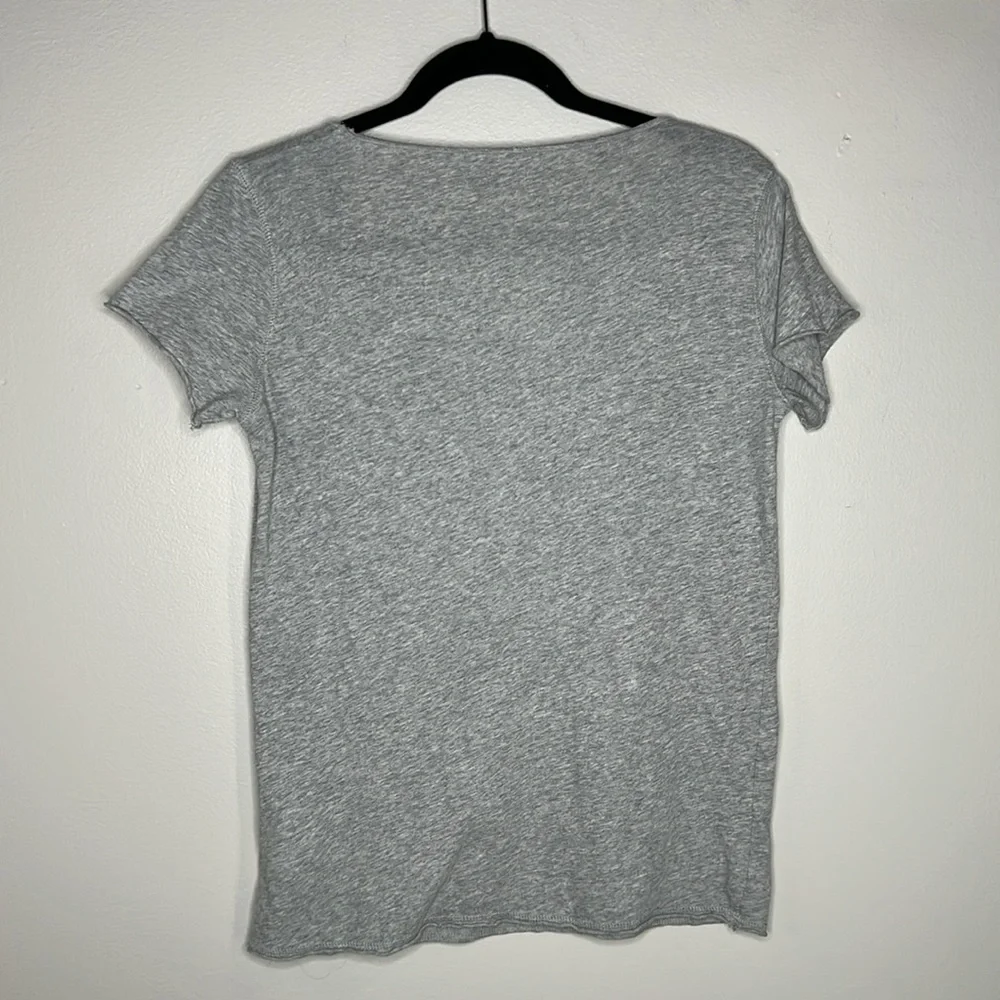 Zadig & Voltaire Tunisien Camo Skull Graphic Henley T-Shirt size Small - Picture 13 of 14